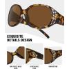 image:imageMEETSUN Retro Polarized Sunglasses for Women Trendy Rhinestone 60s 70s 80s Classic Driving Sun Glasses UV Protection3packblacktortois Browntortois Gray