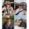 image:imageMEETSUN Retro Polarized Sunglasses for Women Trendy Rhinestone 60s 70s 80s Classic Driving Sun Glasses UV Protection3packblacktortois Browntortois Gray