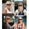 image:imageMEETSUN Retro Polarized Sunglasses for Women Trendy Rhinestone 60s 70s 80s Classic Driving Sun Glasses UV Protection3packblacktortois Browntortois Gray