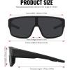 image:imageMEETSUN Oversized Fit Over Glasses Polarized Sunglasses for Men Trendy Flat Top Shades for Driving Fishing UV ProtectionMatte Black FrameGrey Lens