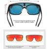 image:imageMEETSUN Oversized Fit Over Glasses Polarized Sunglasses for Men Trendy Flat Top Shades for Driving Fishing UV ProtectionMatte Black FrameRed Mirrored Lens