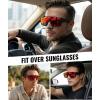 image:imageMEETSUN Oversized Fit Over Glasses Polarized Sunglasses for Men Trendy Flat Top Shades for Driving Fishing UV ProtectionMatte Black FrameRed Mirrored Lens