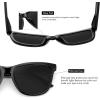 image:imageMEETSUN Polarized Sunglasses for Women Men Classic Retro Trendy Designer StyleA1 Glossy Black