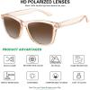 image:imageMEETSUN Polarized Sunglasses for Women Men Classic Retro Trendy Designer StyleLight Brown Frame  Gradient Brown Lens