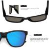 image:imageMEETSUN Polarized Sunglasses for Women Men Classic Retro Trendy Designer StyleMatte Black Frame  Blue Mirrored Lens
