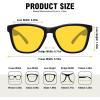 image:imageMEETSUN Polarized Sunglasses for Women Men Classic Retro Trendy Designer StyleNight Vision Lens  Black Frame