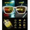 image:imageMEETSUN Polarized Sunglasses for Women Men Classic Retro Trendy Designer StyleNight Vision Lens  Clear Frame