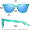image:imageMEETSUN Polarized Sunglasses for Women Men Classic Retro Trendy Designer StyleTransparent Green FrameBlue Lens