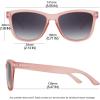 image:imageMEETSUN Polarized Sunglasses for Women Men Classic Retro Trendy Designer StyleTransparent Pink Framematte Gray Gradient Lens