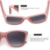 image:imageMEETSUN Polarized Sunglasses for Women Men Classic Retro Trendy Designer StyleTransparent Pink Framematte Gray Gradient Lens