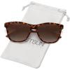 image:imageMEETSUN Polarized Sunglasses for Women Men Classic Retro Trendy Designer StyleBrown Leopard Frame  Brown Gradient