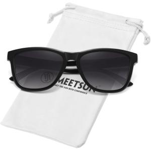 image:imageMEETSUN Polarized Sunglasses for Women Men Classic Retro Trendy Designer StyleBlack Frame  Grey Gradient