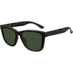 image:imageMEETSUN Polarized Sunglasses for Women Men Classic Retro Trendy Designer StyleTortoise Frame  Green Lens