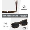 image:imageMEETSUN Polarized Sunglasses for Women Men Classic Retro Square Frame Driving Sun Glasses UV ProtectionA1 Tortoise Frame  Grey Lens