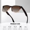 image:imageMEETSUN Polarized Sunglasses for Women Men Classic Retro Square Frame Driving Sun Glasses UV ProtectionBrown Gradient Frame Brown Gradient Lens