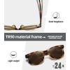 image:imageMEETSUN Polarized Sunglasses for Women Men Classic Retro Square Frame Driving Sun Glasses UV ProtectionBrown Tortoise Frame Brown Lens