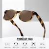 image:imageMEETSUN Polarized Sunglasses for Women Men Classic Retro Square Frame Driving Sun Glasses UV ProtectionBrown Tortoise Frame Brown Lens