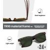 image:imageMEETSUN Polarized Sunglasses for Women Men Classic Retro Square Frame Driving Sun Glasses UV ProtectionLeopard Frame G15Dark Green Lens