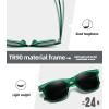 image:imageMEETSUN Polarized Sunglasses for Women Men Classic Retro Square Frame Driving Sun Glasses UV ProtectionLight Green Frame Grey Lens
