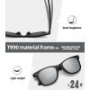 image:imageMEETSUN Polarized Sunglasses for Women Men Classic Retro Square Frame Driving Sun Glasses UV ProtectionMatte Black Frame Silver Mirrored Lens