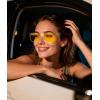 image:imageMEETSUN Polarized Sunglasses for Women Men Classic Retro Square Frame Driving Sun Glasses UV ProtectionNight Vision Lens Clear Frame