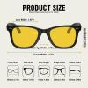 image:imageMEETSUN Polarized Sunglasses for Women Men Classic Retro Square Frame Driving Sun Glasses UV ProtectionNight Vision Lens Matte Black Frame