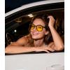 image:imageMEETSUN Polarized Sunglasses for Women Men Classic Retro Square Frame Driving Sun Glasses UV ProtectionNight Vision Lens Matte Leopard Frame