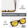 image:imageMEETSUN Polarized Sunglasses for Women Men Classic Retro Square Frame Driving Sun Glasses UV ProtectionNight Vision Lens Matte Leopard Frame