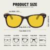 image:imageMEETSUN Polarized Sunglasses for Women Men Classic Retro Square Frame Driving Sun Glasses UV ProtectionNight Vision Lens Matte Leopard Frame