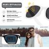 image:imageMEETSUN Polarized Sunglasses for Women Men Classic Retro Square Frame Driving Sun Glasses UV ProtectionWhite Frame Grey Lens