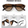 image:imageMEETSUN Trendy Cat Eye Sunglasses for Women Retro Oval Vintage Narrow Frame UV400 Protection for Driving Travel OutdoorC1 Black Frame C2 Leopard Print Frame