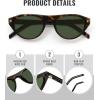 image:imageMEETSUN Trendy Cat Eye Sunglasses for Women Retro Oval Vintage Narrow Frame UV400 Protection for Driving Travel OutdoorC1 Black Frame C3 Leopard Print Frame