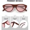 image:imageMEETSUN Trendy Cat Eye Sunglasses for Women Retro Oval Vintage Narrow Frame UV400 Protection for Driving Travel OutdoorC1 Black Frame C5 Red Wine Frame