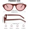 image:imageMEETSUN Trendy Cat Eye Sunglasses for Women Retro Oval Vintage Narrow Frame UV400 Protection for Driving Travel OutdoorC1 Black Frame C5 Red Wine Frame