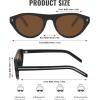 image:imageMEETSUN Trendy Cat Eye Sunglasses for Women Retro Oval Vintage Narrow Frame UV400 Protection for Driving Travel OutdoorC4 Black Framebrown Lens
