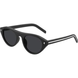 image:imageMEETSUN Trendy Cat Eye Sunglasses for Women Retro Oval Vintage Narrow Frame UV400 Protection for Driving Travel OutdoorC1 Black Framegray Lens