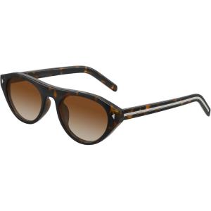 image:imageMEETSUN Trendy Cat Eye Sunglasses for Women Retro Oval Vintage Narrow Frame UV400 Protection for Driving Travel OutdoorC2 Leopard Print Framegradient Brown Lens