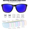 image:imageMEETSUN Polarized Sports Sunglasses for Women Men Driving Running Cycling Fishing Sun Glasses UV400 ProtectionBlack Framedark Blue