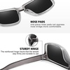 image:imageMEETSUN Polarized Sunglasses for Men Women Sports Driving Fishing Glasses UV400 ProtectionClear Gray Framegray Lens