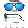 image:imageMEETSUN Polarized Sunglasses for Men Women Square Aviator Style UV400 Protection Driving Fishing Sport Shades 3 PackC1grey Lens  C2 Red Film Lens  C3 Blue Film Lens