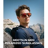 image:imageMEETSUN Polarized Sunglasses for Men Women Square Aviator Style UV400 Protection Driving Fishing Sport Shades 3 PackC1grey Lens  C2 Red Film Lens  C3 Blue Film Lens