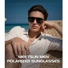 image:imageMEETSUN Polarized Sunglasses for Men Women Square Aviator Style UV400 Protection Driving Fishing Sport Shades 3 PackC1grey Lens  C3 Blue Film Lens  C5 White Mercury Lens