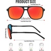 image:imageMEETSUN Polarized Sunglasses for Men Women Square Aviator Style UV400 Protection Driving Fishing Sport Shades 3 PackC1grey Lens  C3 Blue Film Lens  C5 White Mercury Lens