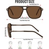 image:imageMEETSUN Polarized Sunglasses for Men Women Square Aviator Style UV400 Protection Driving Fishing Sport Shades 3 PackC1grey Lens  C3 Blue Film Lens  C7 Brown Lens