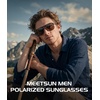 image:imageMEETSUN Polarized Sunglasses for Men Women Square Aviator Style UV400 Protection Driving Fishing Sport Shades 3 PackC1grey Lens  C3 Blue Film Lens  C7 Brown Lens