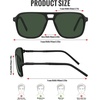 image:imageMEETSUN Polarized Sunglasses for Men Women Square Aviator Style UV400 Protection Driving Fishing Sport Shades 3 PackC1grey Lens  C6 G15 Lens  C7 Brown Lens