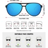 image:imageMEETSUN Sports Aviator Sunglasses for Women Polarized UV Protection Retro 70s 80s 90s Double Bridge for Running DrivingBlackBlue Mirror Lens