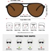 image:imageMEETSUN Sports Aviator Sunglasses for Women Polarized UV Protection Retro 70s 80s 90s Double Bridge for Running DrivingBlackBrown