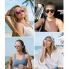 image:imageMEETSUN Sports Aviator Sunglasses for Women Polarized UV Protection Retro 70s 80s 90s Double Bridge for Running DrivingBlackBrown
