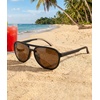 image:imageMEETSUN Sports Aviator Sunglasses for Women Polarized UV Protection Retro 70s 80s 90s Double Bridge for Running DrivingBlackBrown